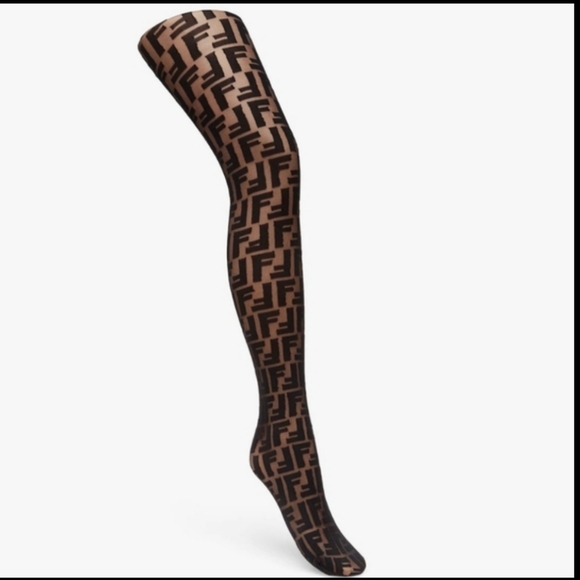 Authentic Fendi tights F black size lll new - Picture 1 of 9